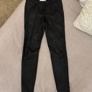 Diane Von Furstenberg Black Leather pants